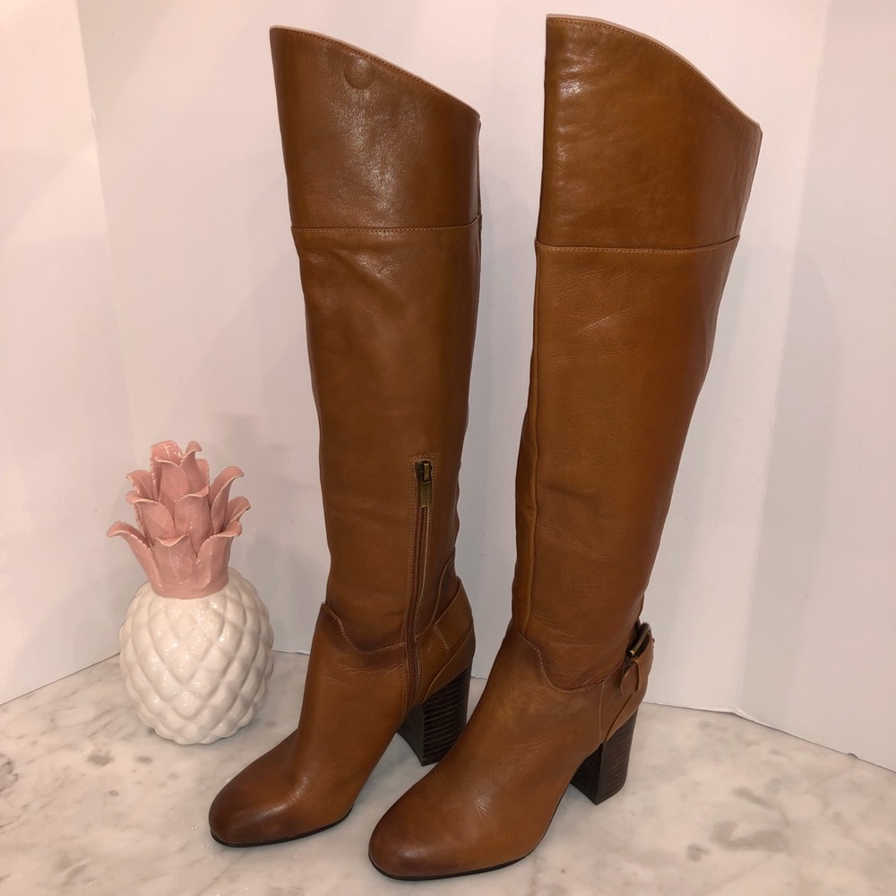 Vince Camuto Sidney knee hi boots in warm brown😎